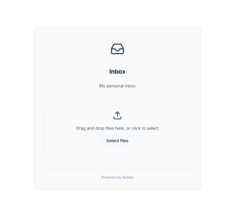 Página de subida de un Buzón